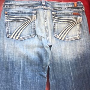 7 For All Man Kind faded Denim bootcut size 32.